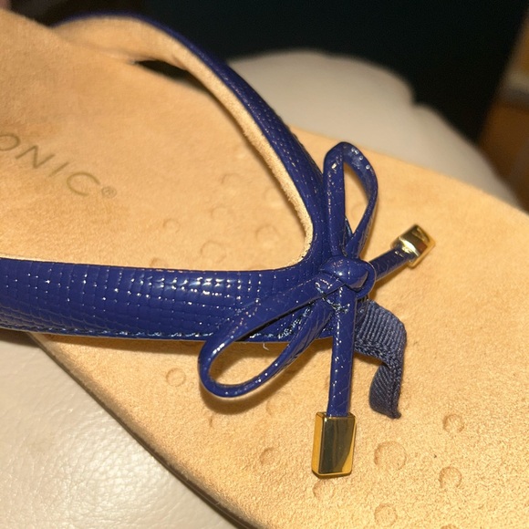 NEW Vionic Bella II Navy Midnight Blue Thong Flip Flop Sandals Size Orthopedic - Picture 3 of 9